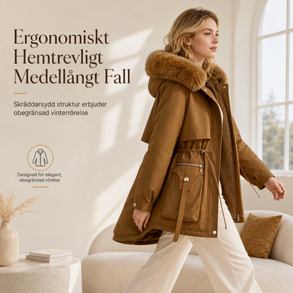🔥 Fri frakt ✈️ Varm damparka med fuskpäls – Elegant, bekväm och perfekt för vintern 🧥