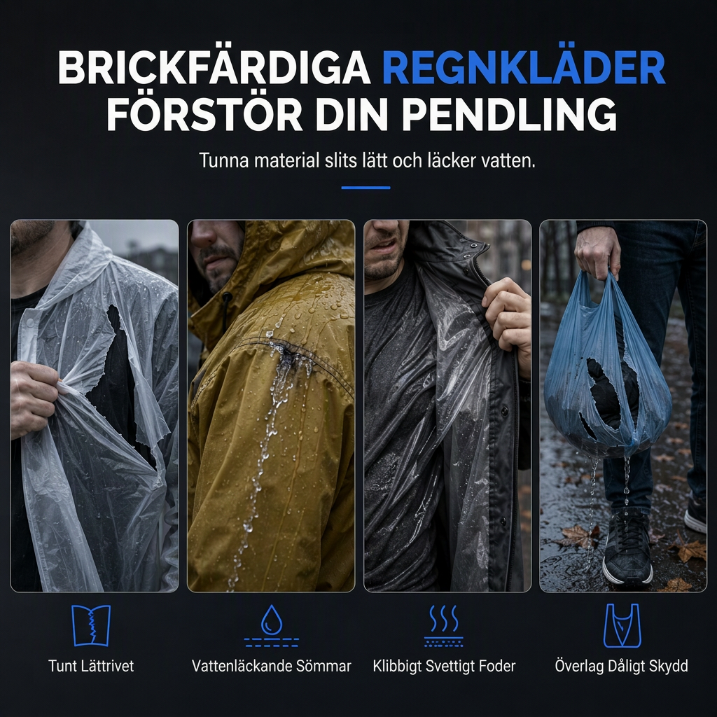 Lång huvakappa i EVA, regnponcho
