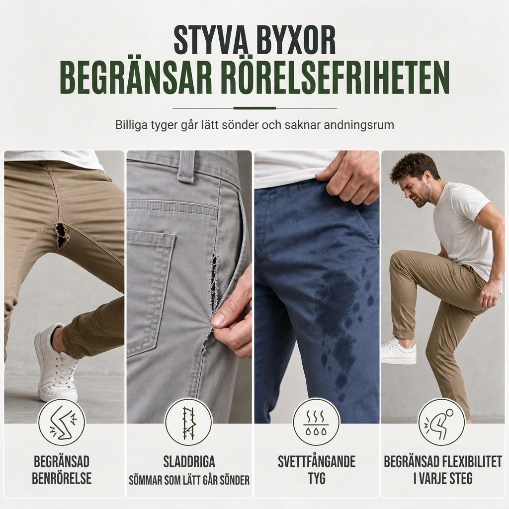 Kvinnors lediga cargo-byxor med flera fickor och dragsko