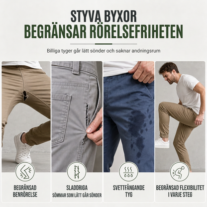 Kvinnors lediga cargo-byxor med flera fickor och dragsko