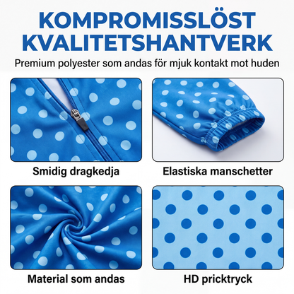 Kvinnors lediga jacka med prickar och dragkedja