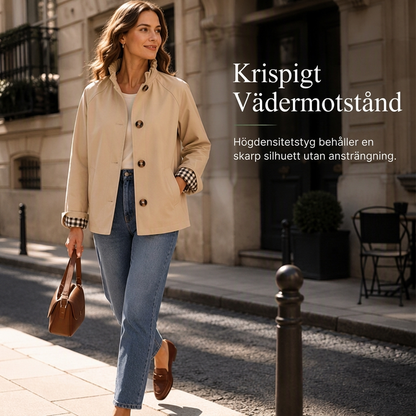 Stilren och snygg kort trenchcoat för kvinnor