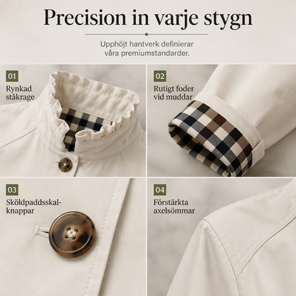 Stilren och snygg kort trenchcoat för kvinnor