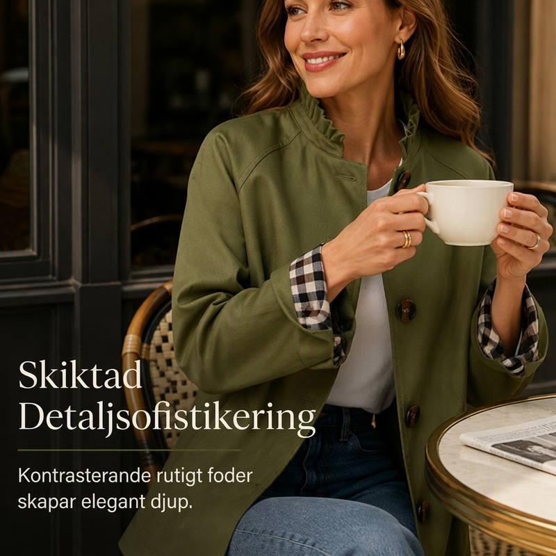 Stilren och snygg kort trenchcoat för kvinnor