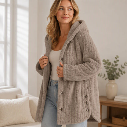 🍂Bästsäljande höstnyheter|Mysig teddyjacka för kvinnor – Varm, mjuk och elegant vardagsstil