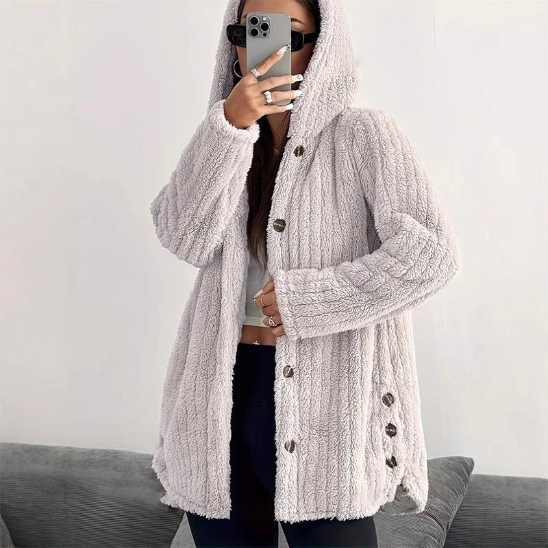 🍂Bästsäljande höstnyheter|Mysig teddyjacka för kvinnor – Varm, mjuk och elegant vardagsstil