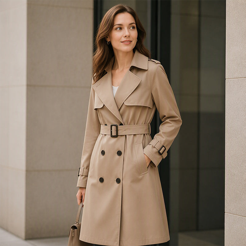 Jämn fallning, beständig elegans – Tidlös trenchcoat i premiumkvalitet 🧥✨