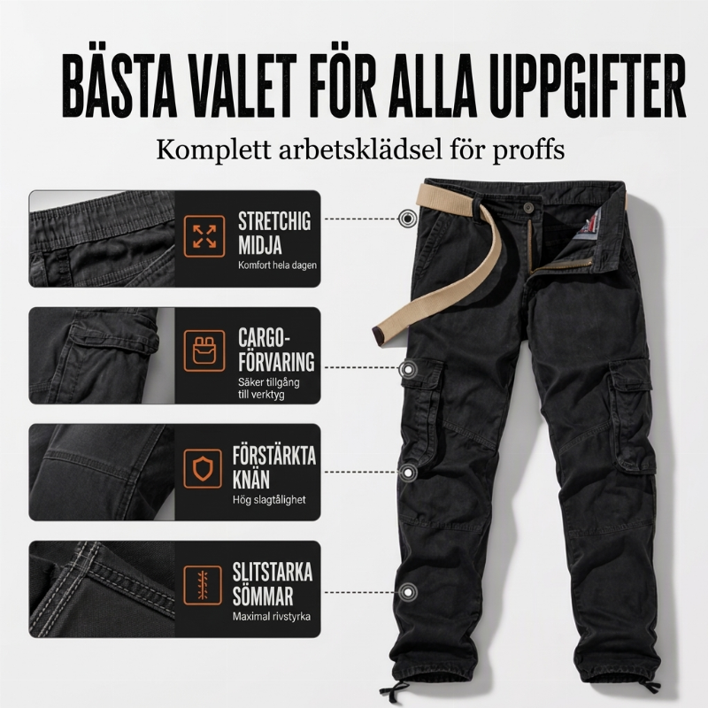 Nyhetserbjudande✨|Robusta vardagsbyxor för män – stretchkomfort och funktionell design