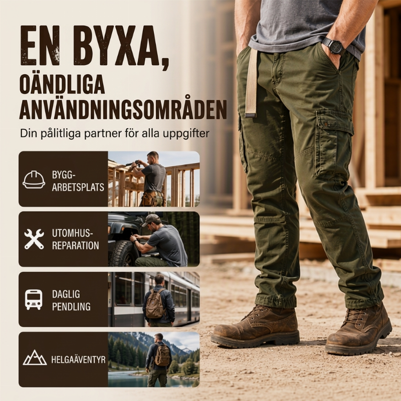 Nyhetserbjudande✨|Robusta vardagsbyxor för män – stretchkomfort och funktionell design