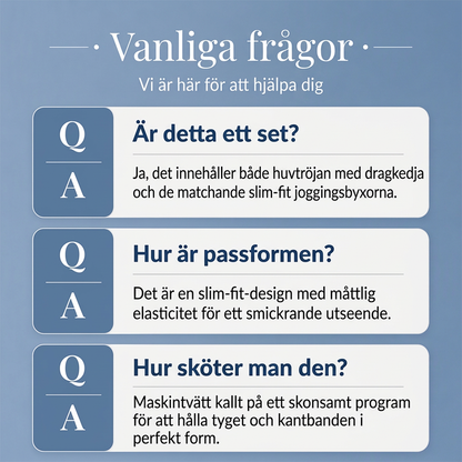 Träningsoverall med dragkedja för kvinnor, huvtröja och byxor