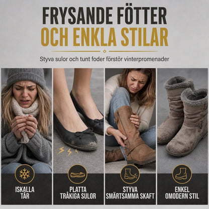 Kvinnors ankelstövlar med plattform, medelhög blockklack, rund tå, sömmar, vikbar skaftkant och spänneband