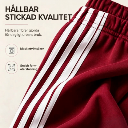 Damens vidbenta joggingbyxor med sidoränder