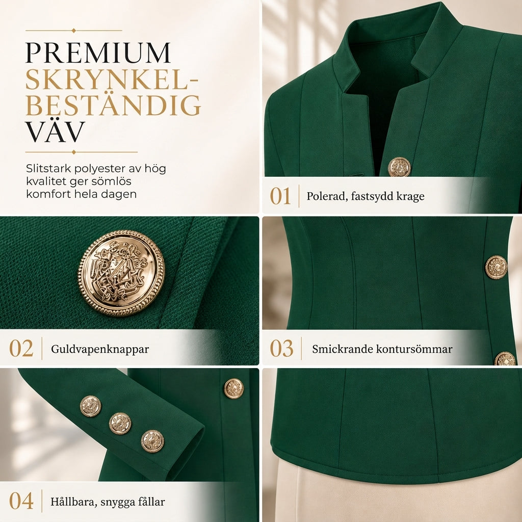 Kvinnor kavaj med ståndkrage, slim fit