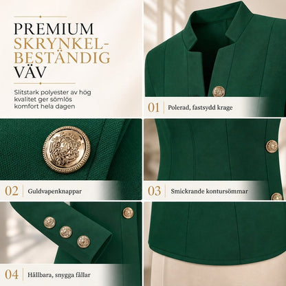 Kvinnor kavaj med ståndkrage, slim fit