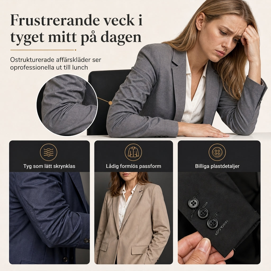 Kvinnor kavaj med ståndkrage, slim fit