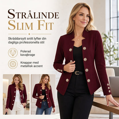 Kvinnor kavaj med ståndkrage, slim fit