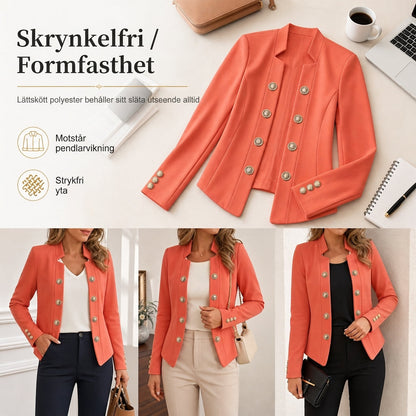 Kvinnor kavaj med ståndkrage, slim fit