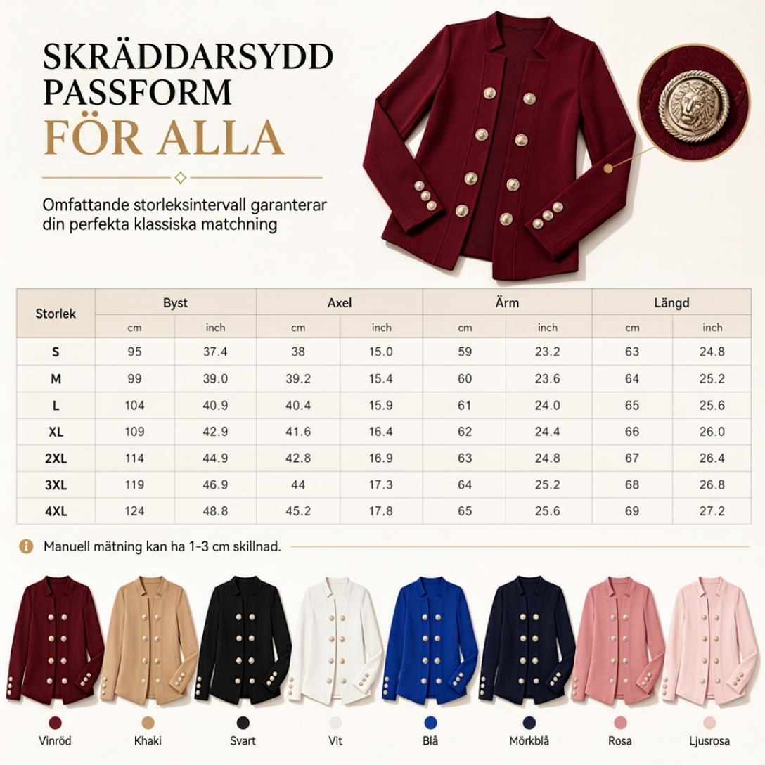 Kvinnor kavaj med ståndkrage, slim fit