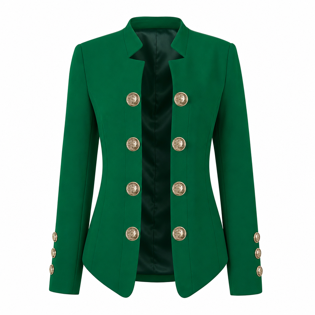 Kvinnor kavaj med ståndkrage, slim fit