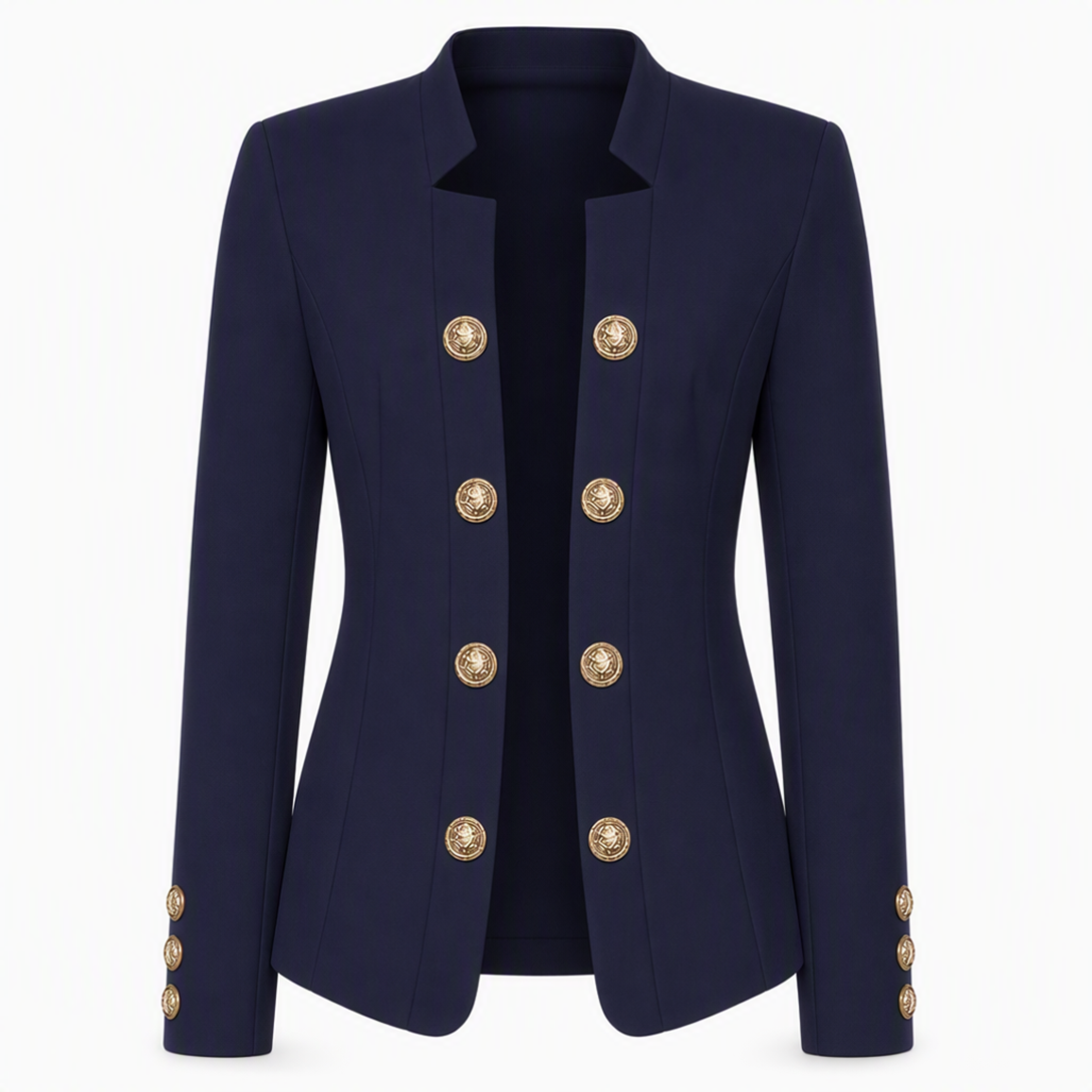 Kvinnor kavaj med ståndkrage, slim fit