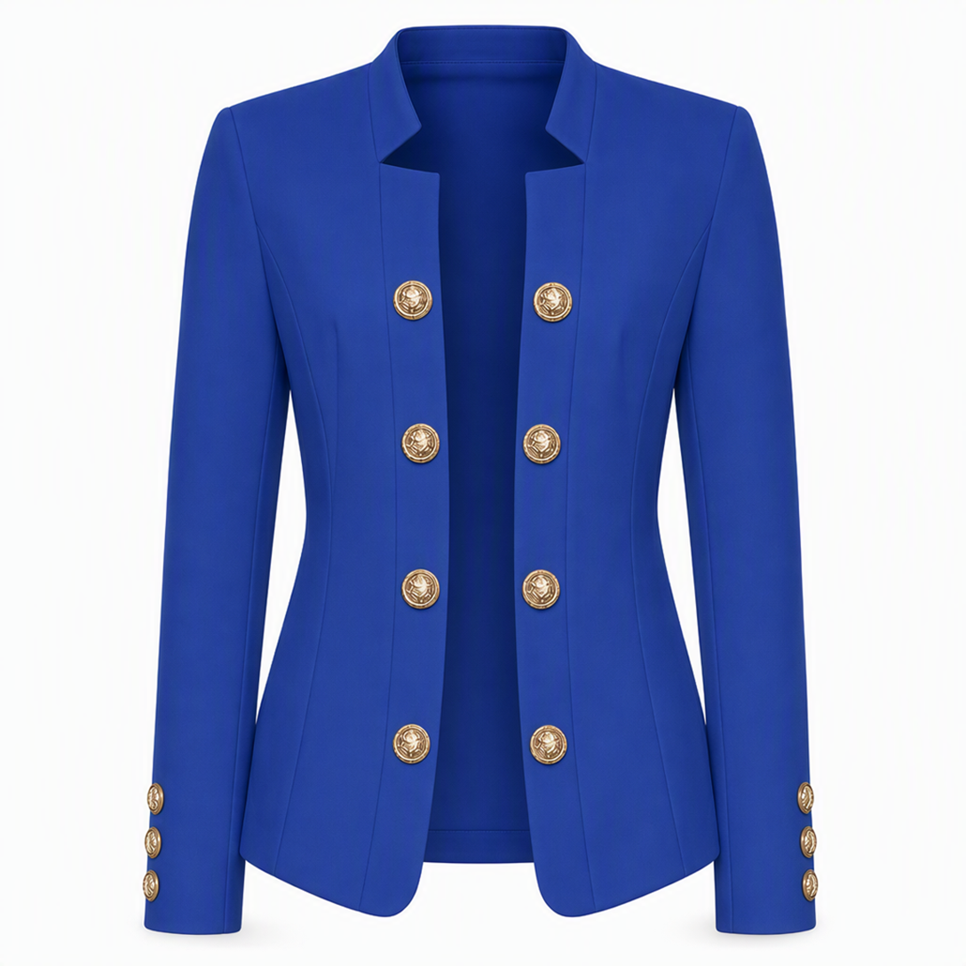 Kvinnor kavaj med ståndkrage, slim fit