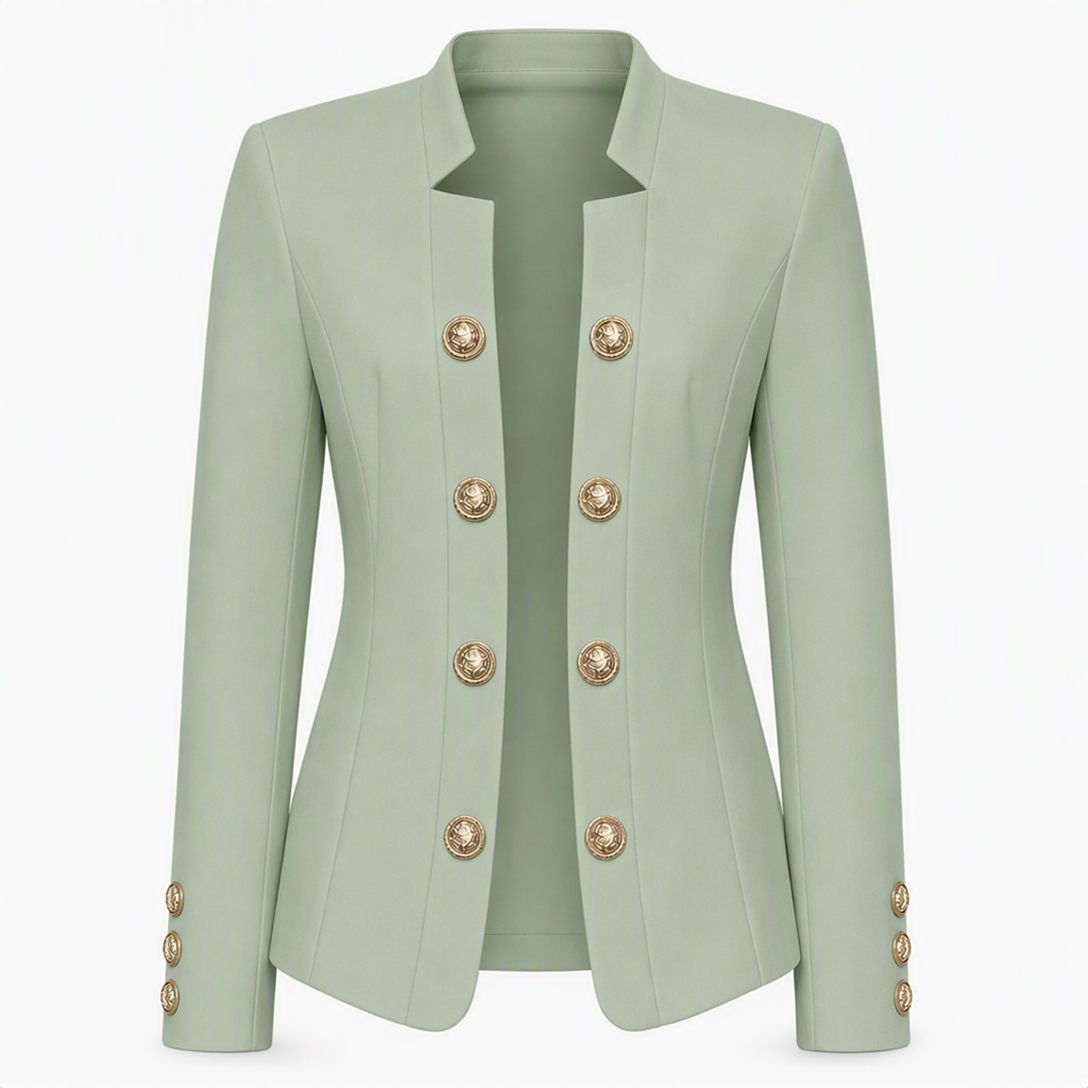 Kvinnor kavaj med ståndkrage, slim fit
