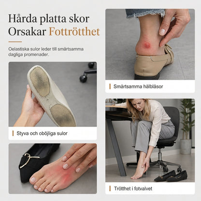 Spetsiga lediga flatskor för kvinnor