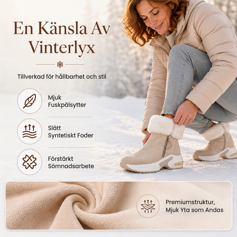 Vintervarma halkfria snöskor för kvinnor