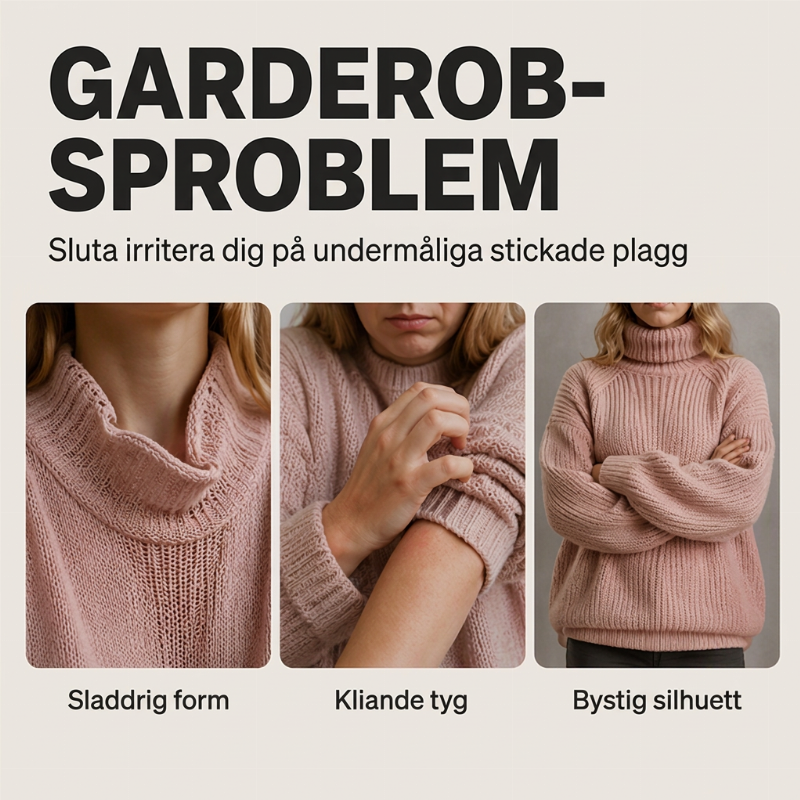 ✨ Nyhet 🤎 Mysig stickad klänning med hög hals för damer – mjuk värme, bekväm passform och elegant vinterlook