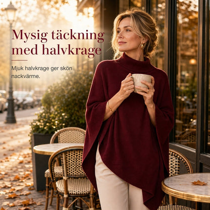 Damernas eleganta enfärgade lösa stickade sjal