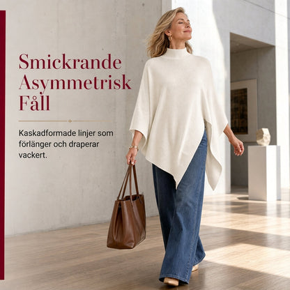 Damernas eleganta enfärgade lösa stickade sjal