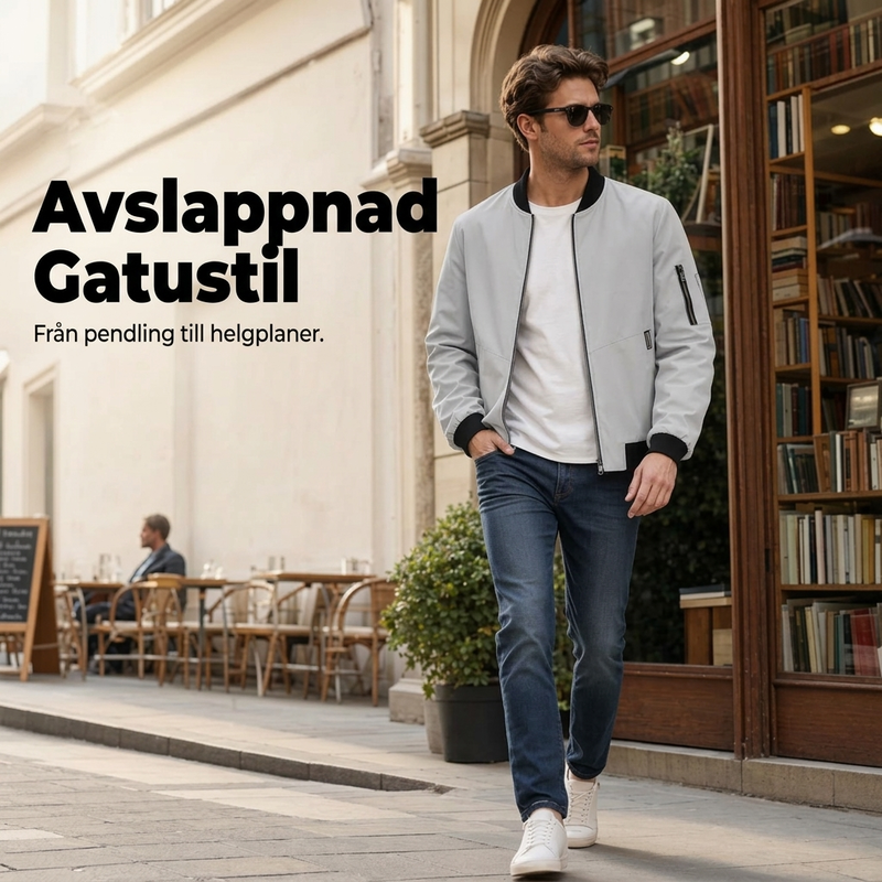 Klassisk lättviktsbomberjacka för män