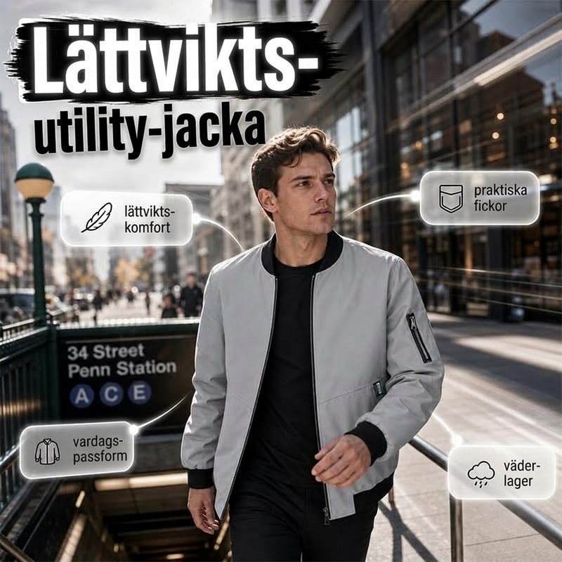 Klassisk lättviktsbomberjacka för män