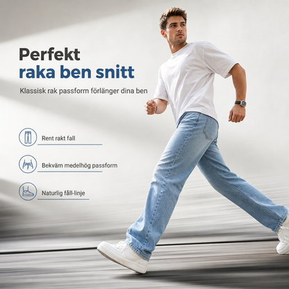 👖Klassiska rakskurna jeans för män