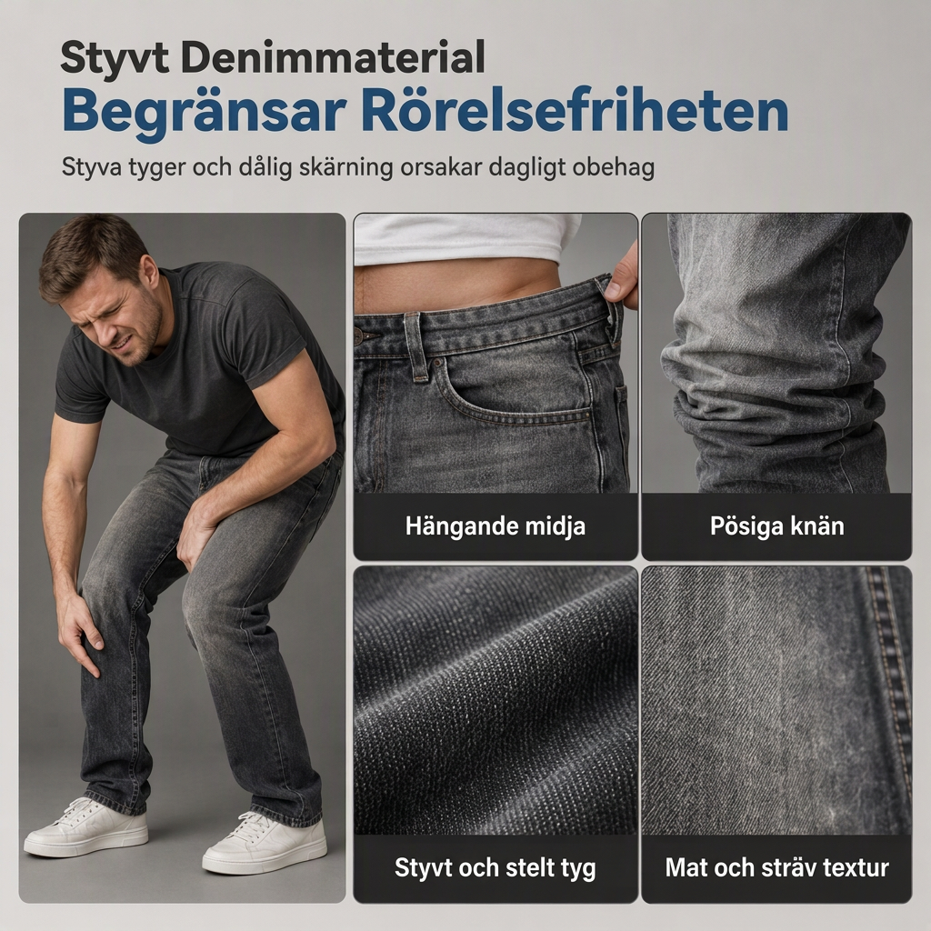 👖Klassiska rakskurna jeans för män