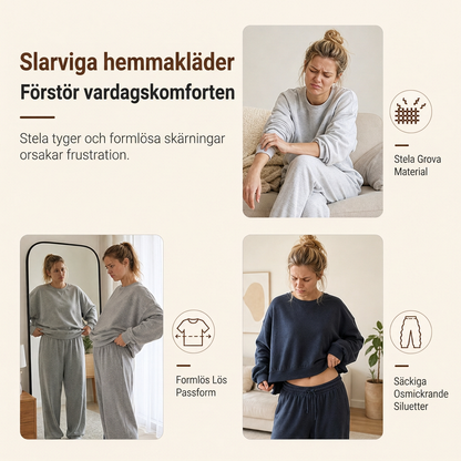 ✨ Bekväm favorit 🤎 2-delat loungewear-set för damer med huva och vida byxor – mjukt, avslappnat och stilfullt