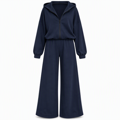✨ Bekväm favorit 🤎 2-delat loungewear-set för damer med huva och vida byxor – mjukt, avslappnat och stilfullt