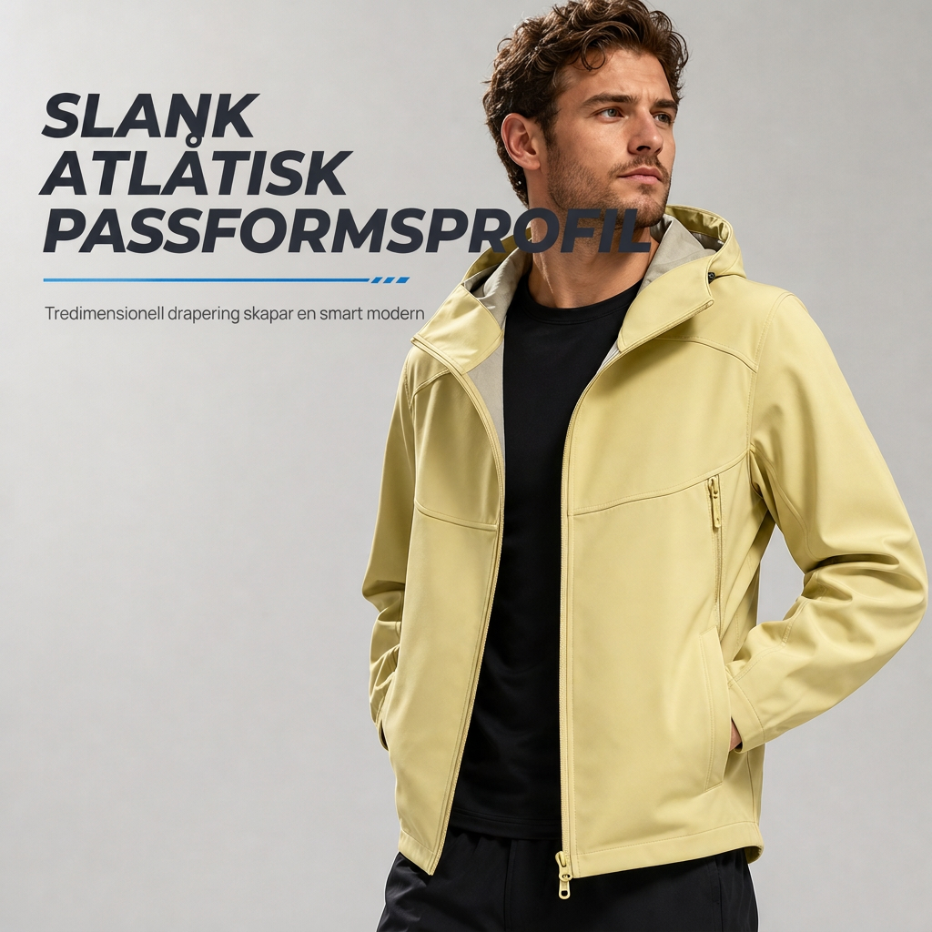 🌧️ Väderbeständigt skydd, stor rörelsefrihet | Unisex-softshelljacka med huva