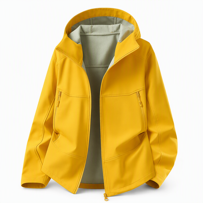 🌧️ Väderbeständigt skydd, stor rörelsefrihet | Unisex-softshelljacka med huva
