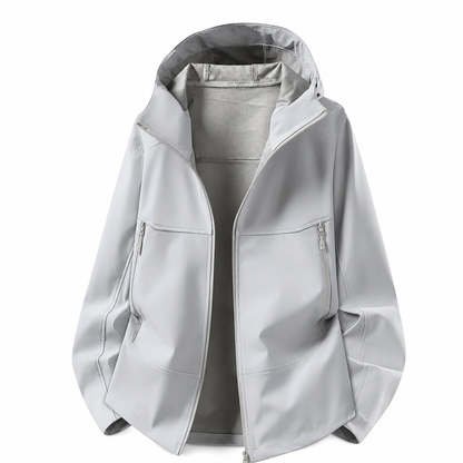 🌧️ Väderbeständigt skydd, stor rörelsefrihet | Unisex-softshelljacka med huva