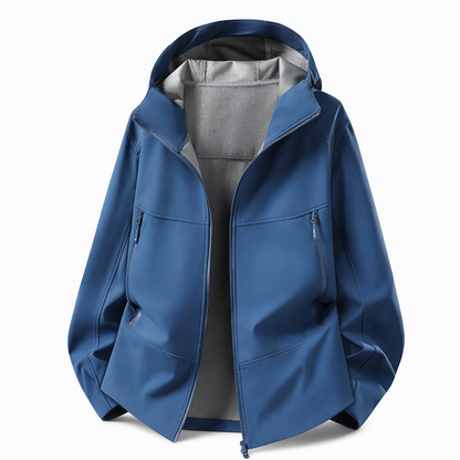 🌧️ Väderbeständigt skydd, stor rörelsefrihet | Unisex-softshelljacka med huva