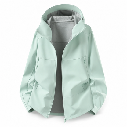 🌧️ Väderbeständigt skydd, stor rörelsefrihet | Unisex-softshelljacka med huva