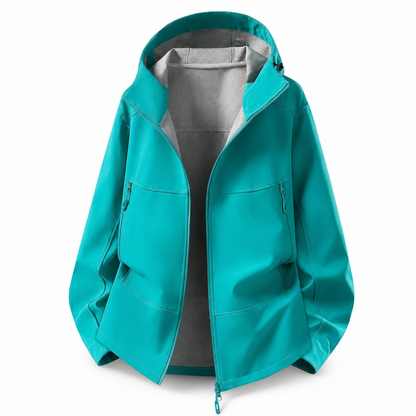 🌧️ Väderbeständigt skydd, stor rörelsefrihet | Unisex-softshelljacka med huva
