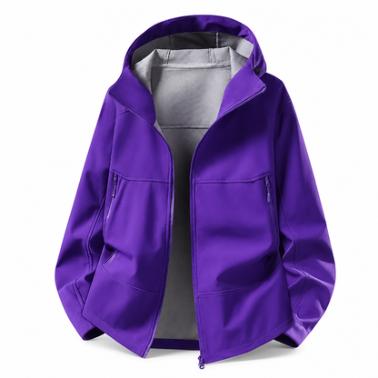 🌧️ Väderbeständigt skydd, stor rörelsefrihet | Unisex-softshelljacka med huva