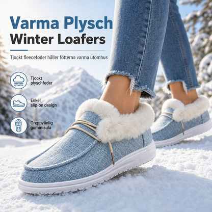 Kvinnliga avslappnade slip-on vinterskor