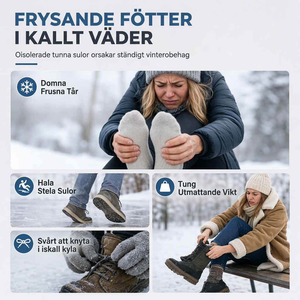 Kvinnliga avslappnade slip-on vinterskor