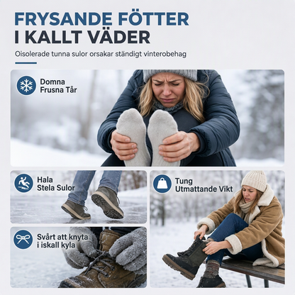 Kvinnliga avslappnade slip-on vinterskor