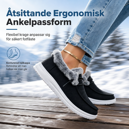 Kvinnliga avslappnade slip-on vinterskor