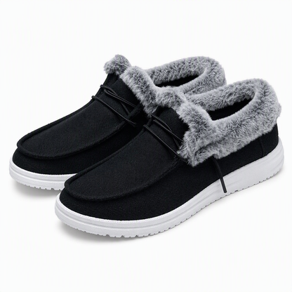 Kvinnliga avslappnade slip-on vinterskor