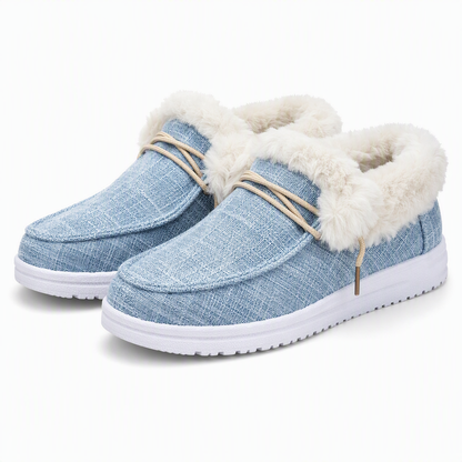 Kvinnliga avslappnade slip-on vinterskor